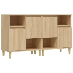 vidaXL Komoda 2 kosa dimljeni hrast 60x35x70 cm inženirski les