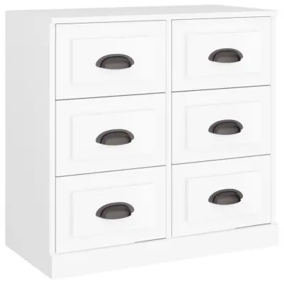 vidaXL Komoda bela 70x35,5x67,5 cm inženirski les