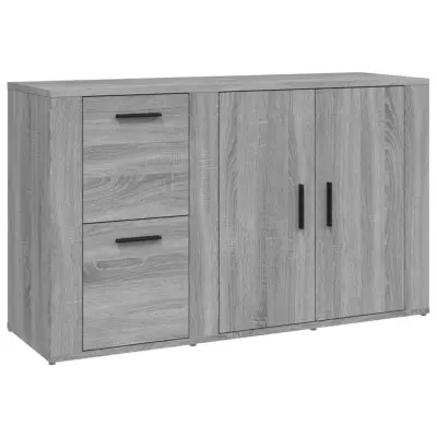 vidaXL Komoda siva sonoma 100x33x59,5 cm inženirski les