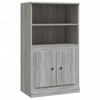 vidaXL Visoka omara siva sonoma 60x35,5x103,5 cm inženirski les