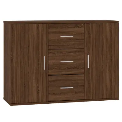 vidaXL Komoda rjav hrast 91x29,5x65 cm inženirski les