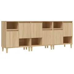 vidaXL Komoda 2 kosa dimljeni hrast 60x35x70 cm inženirski les