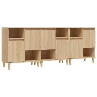 vidaXL Komoda 2 kosa dimljeni hrast 60x35x70 cm inženirski les