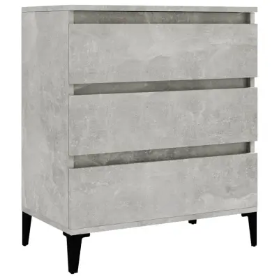 vidaXL Komoda betonsko siva 60x35x70 cm inženirski les