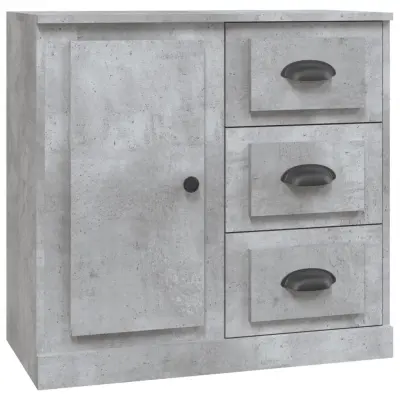 vidaXL Komoda betonsko siva 70x35,5x67,5 cm inženirski les
