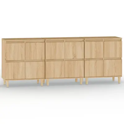 vidaXL Komoda 2 kosa dimljeni hrast 60x35x70 cm inženirski les