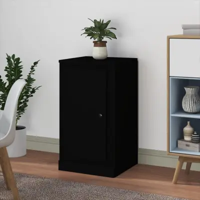 vidaXL Komoda črna 37,5x35,5x67,5 cm inženirski les