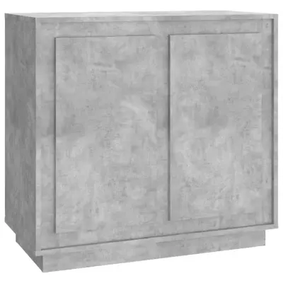 vidaXL Komoda betonsko siva 80x34x75 cm inženirski les