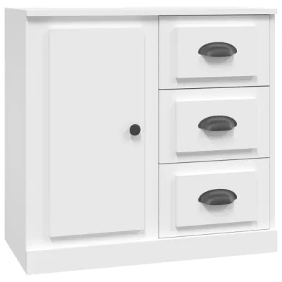 vidaXL Komoda bela 70x35,5x67,5 cm inženirski les
