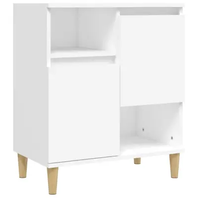 vidaXL Komoda bela 60x35x70 cm inženirski les