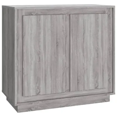 vidaXL Komoda siva sonoma 80x34x75 cm inženirski les