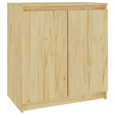 vidaXL Stranska omarica 60x36x65 cm trdna borovina