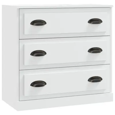 vidaXL Komoda bela 70x35,5x67,5 cm inženirski les