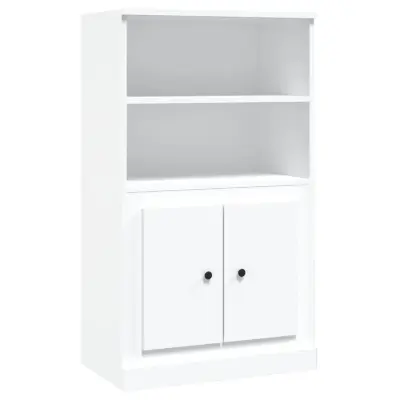 vidaXL Visoka omara bela 60x35,5x103,5 cm inženirski les
