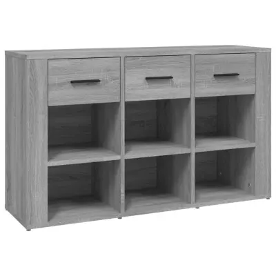 vidaXL Komoda siva sonoma 100x30x59,5 cm inženirski les