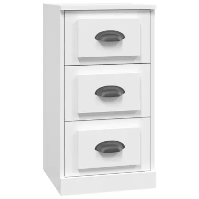 vidaXL Komoda bela 36x35,5x67,5 cm inženirski les