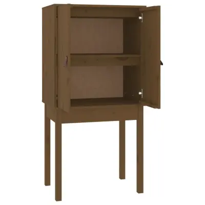 vidaXL Visoka omara medeno rjava 60x40x120 cm trdna borovina