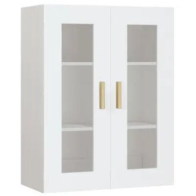 vidaXL Viseča stenska omarica bela 69,5x34x90 cm