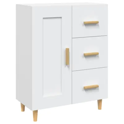 vidaXL Komoda bela 69,5x34x90 cm konstruiran les