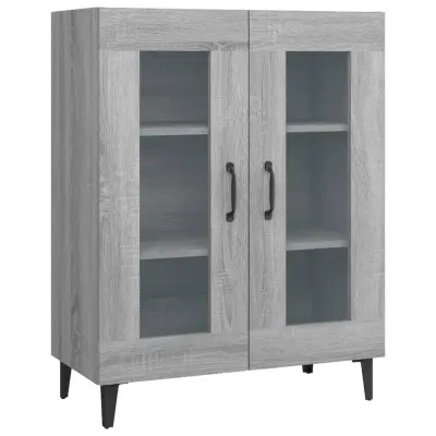 vidaXL Komoda siva sonoma 69,5x34x90 cm inženirski les