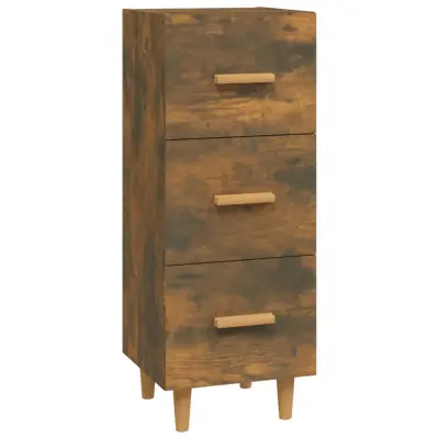 vidaXL Komoda dimljeni hrast 34,5x34x90 cm inženirski les