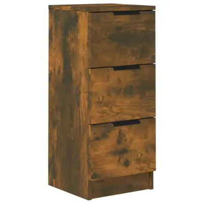 vidaXL Komoda dimljeni hrast 30x30x70 cm konstruiran les