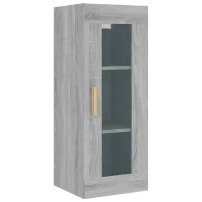 vidaXL Viseča stenska omarica siva sonoma 34,5x34x90 cm
