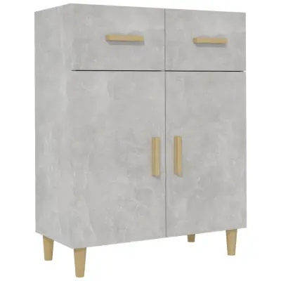 vidaXL Komoda betonsko siva 69,5x34x89 cm konstruiran les