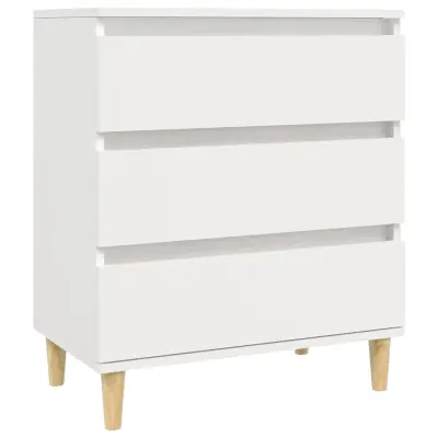 vidaXL Komoda bela 60x35x70 cm inženirski les