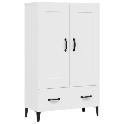 vidaXL Visoka omarica bela 70x31x115 cm inženirski les