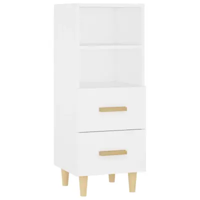 vidaXL Komoda bela 34,5x34x90 cm konstruiran les
