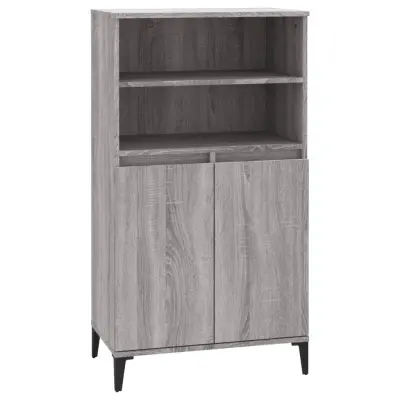 vidaXL Visoka omara siva sonoma 60x36x110 cminženirski les