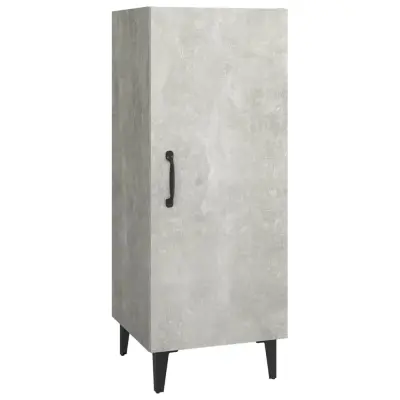 vidaXL Komoda betonsko siva 34,5x34x90 cm konstruiran les