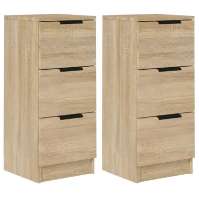 vidaXL Komode 2 kosa sonoma hrast 30x30x70 cm konstruiran les