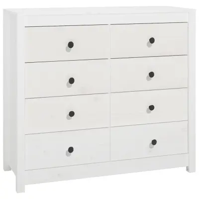 vidaXL TV omarica bela 100x40x90 cm trdna borovina