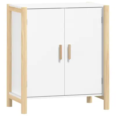 vidaXL Komoda bela 62x38x70 cm inženirski les