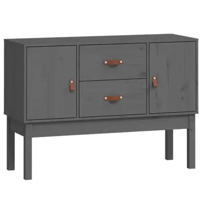 vidaXL Komoda siva 110x40x78 cm trdna borovina