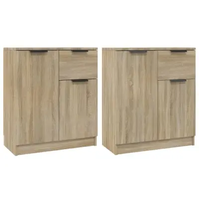 vidaXL Komoda 2 kosa sonoma hrast 60x30x70 cm konstruiran les