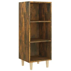 vidaXL Komoda dimljeni hrast 34,5x32,5x90 cm inženirski les