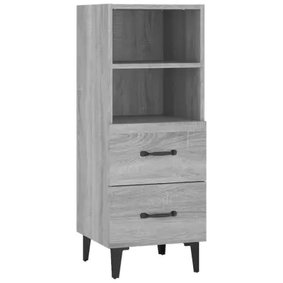 vidaXL Komoda siva sonoma 34,5x34x90 cm konstruiran les