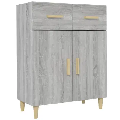 vidaXL Komoda siva sonoma 69,5x34x89 cm konstruiran les