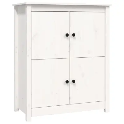 vidaXL Komoda bela 83x41,5x100 cm trdna borovina