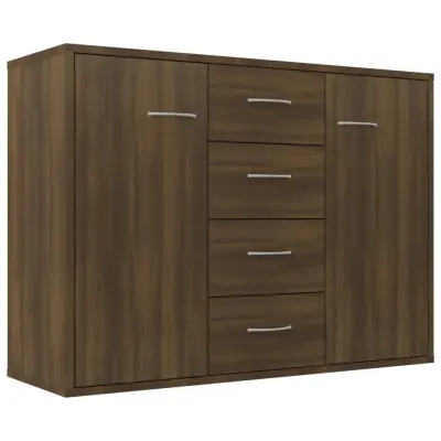vidaXL Komoda rjavi hrast 88x30x65 cm inženirski les