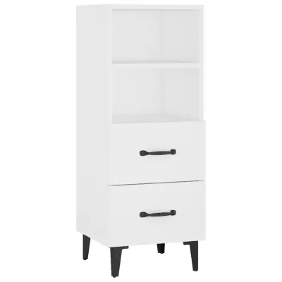 vidaXL Komoda bela 34,5x34x90 cm konstruiran les