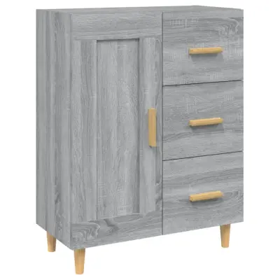 vidaXL Komoda siva sonoma 69,5x34x90 cm konstruiran les