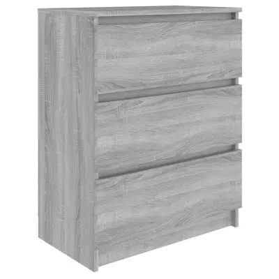 vidaXL Komoda siva sonoma 60x35x76 cm konstruiran les
