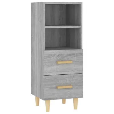 vidaXL Komoda siva sonoma 34,5x34x90 cm konstruiran les