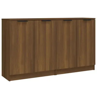 vidaXL Komoda 2 kosa rjav hrast 60x30x70 cm konstruiran les
