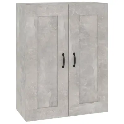 vidaXL Viseča stenska omarica betonsko siva 69,5x32,5x90 cm