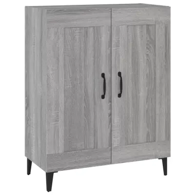 vidaXL Komoda siva sonoma 69,5x34x90 cm inženirski les